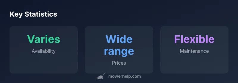 Infographic showing nearby riding mower availability, price ranges, and maintenance tips.