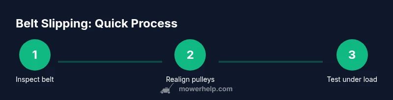 Process diagram for preventing lawn mower belt slipping