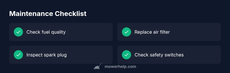 Checklist of lawn mower maintenance steps