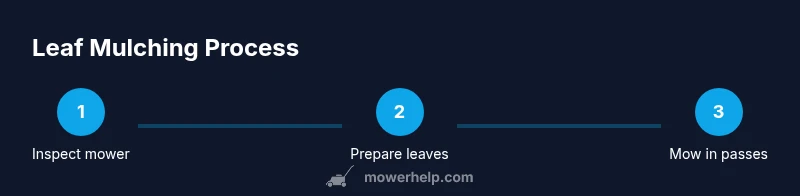 Tailwind infographic showing leaf mulching steps