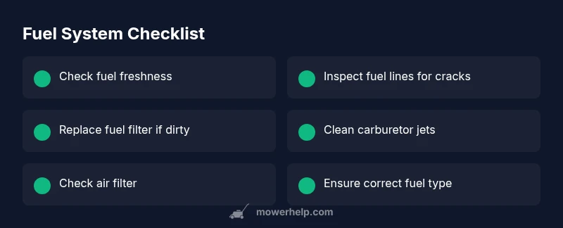 Fuel system checklist infographic