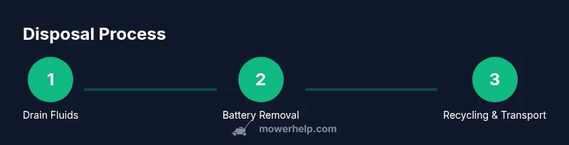 Process diagram for lawn mower disposal