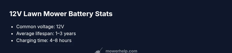 Key metrics for 12V lawn mower batteries