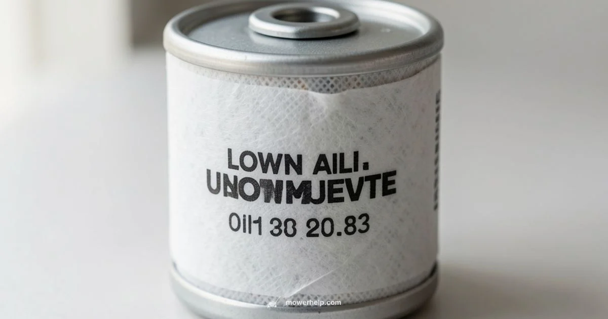 Oil Filter Check Oil Filter Check - Mower Help