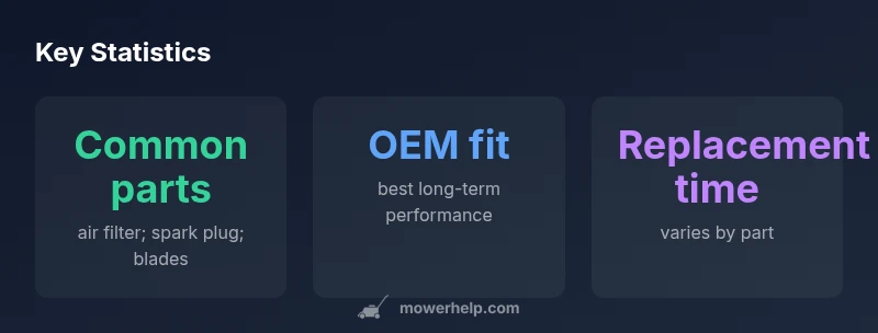 Infographic showing Troy-Bilt parts replacement overview
